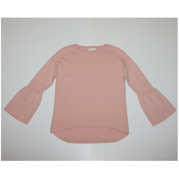 Zara Fancy Collection Knitwear Girl's Light Pink Sweater with Bell Sleeve size 9 - Picture 1 of 2